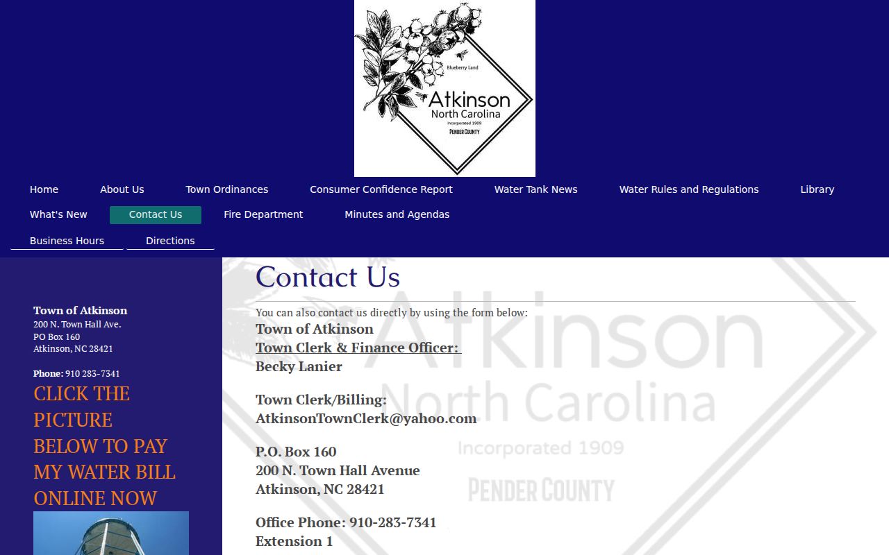 Atkinson court docket local context at Atkinson Town Hall